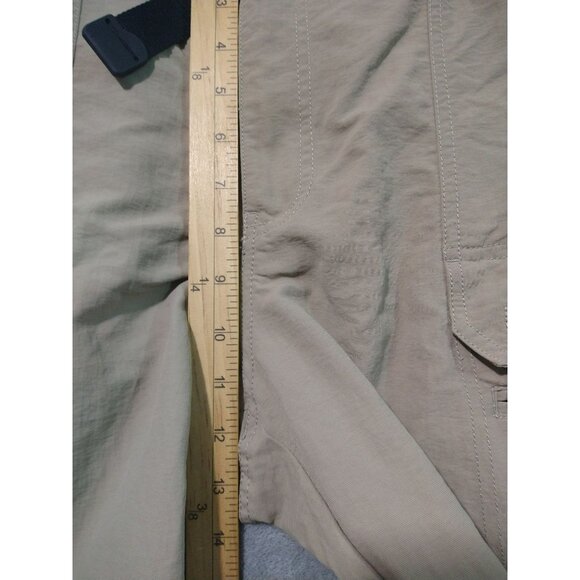 Eddie Bauer Pants Mens L x 30 Beige Hiking Zip Off Shorts Convertible Belted - Picture 5 of 12